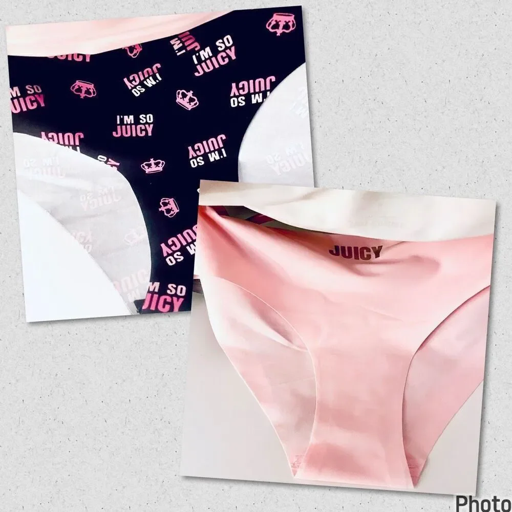 NWT Juicy Couture M Colorful Signature I’m so Juicy Stretchy 5 Bikini Panty Pack